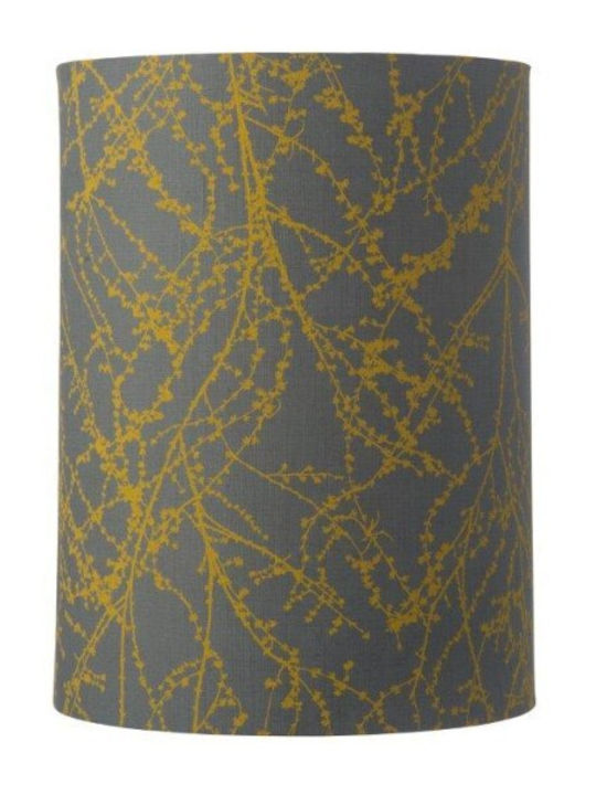 Lampshade 1xe27 Grey-Ochre Branches Linen Branches Sh101055-d Ebb&flow Sh101055-d Yellow