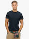 Slub' T-Shirt Blau