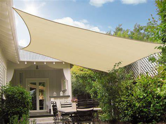 Chios Hellas Квадрат Shade Sail Екрю 3x3m