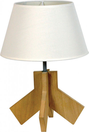 Gallis Wood Dekorative Lampe mit Fassung für E27 Lampe Weiß