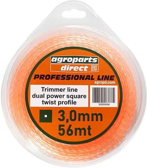 Agroequip Brush Cutter Trimmer Line Square Twist Length 56m and Thickness 3mm