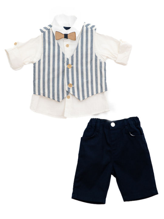 Restart Kids' Set with Shorts Summer 3pcs White