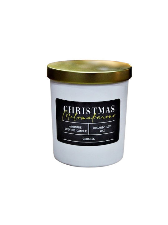 Gerakis Aromatic Soy Candle in Jar with Melomakarono Scent 003655MELO