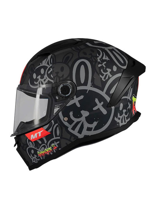 MT Stinger 2 Raf F1 Black Matt Cască Moto Față ...