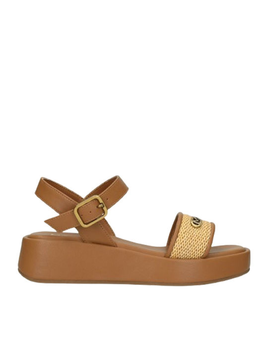 Mexx Sandale Casual Damă Flatforme Maro