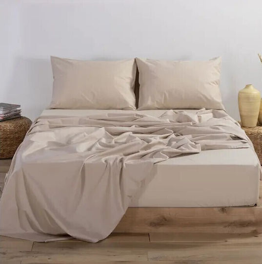 To megalo pazari Bettlaken für Einzelbett 160x240cm. Grey Beige