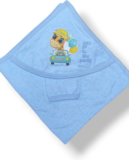 Babydom Baby-Badetuch mit Kapuze 80x80cm