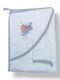 Babydom Baby Bath Towel Hooded Airplane White with Gray Details 80x80cm