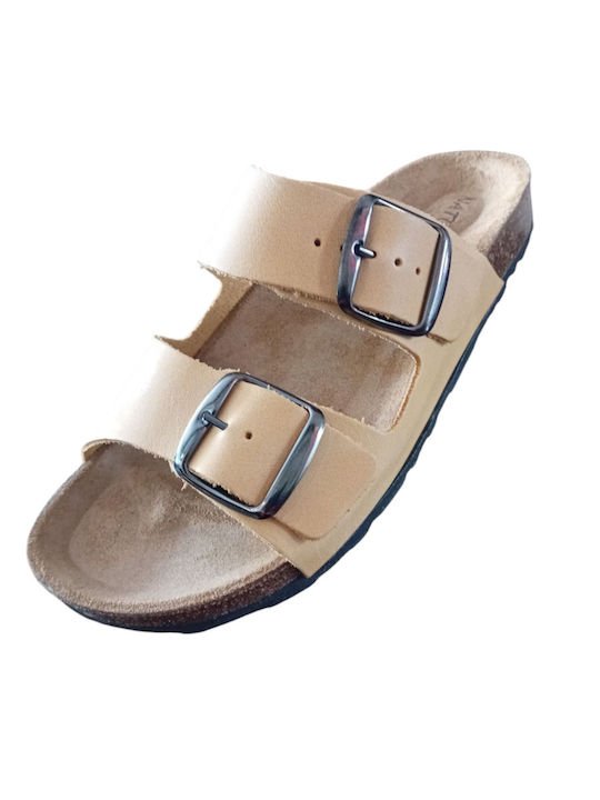 Sandale Casual Damă de Piele Anatomici Galbene