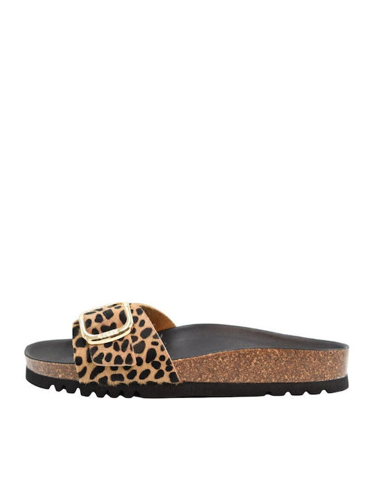 Scholl Kathleen Leder Flache Damen Sandalen Braun