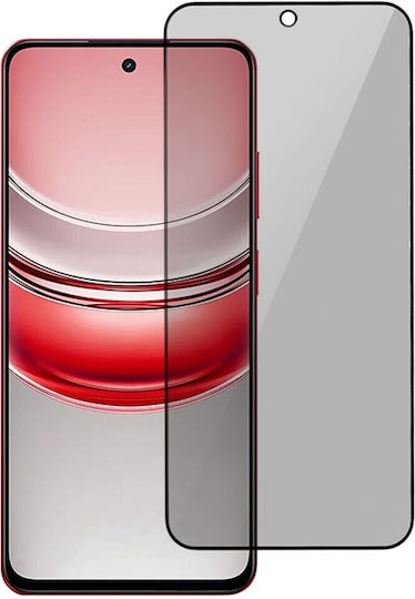 Full Glue Privacy Full Face Tempered Glass Μαύρο (Realme 14X 5G)