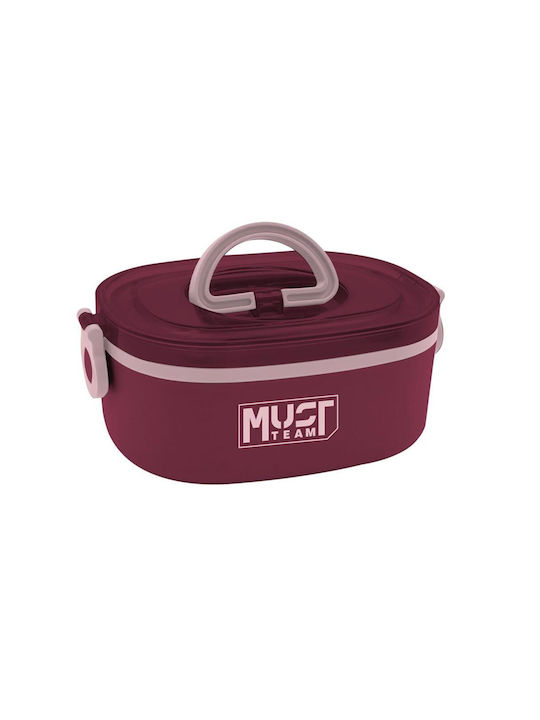 Must Team Δοχείο Φαγητού Inox Μπορντω 750ml