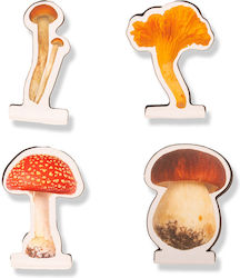 Kikkerland Mushroom Magnetic Bookmarks 2.75 Cm X 3.5 Cm X 0.25 Cm