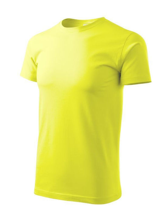Malfini Ανδρικό Διαφημιστικό T-shirt Κοντομάνικο σε Κίτρινο Χρώμα
