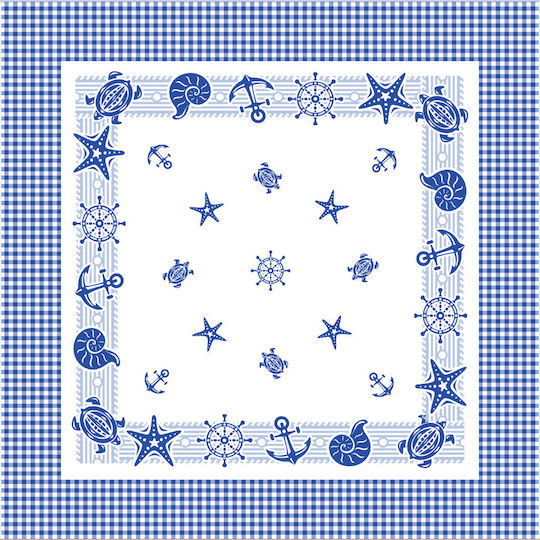 To megalo pazari Tablecloth Linen with Embroidery Linen 140x180cm