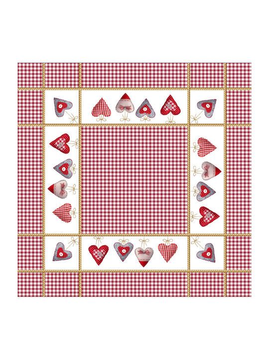 To megalo pazari Tablecloth Linen with Embroidery Linen 140x180cm
