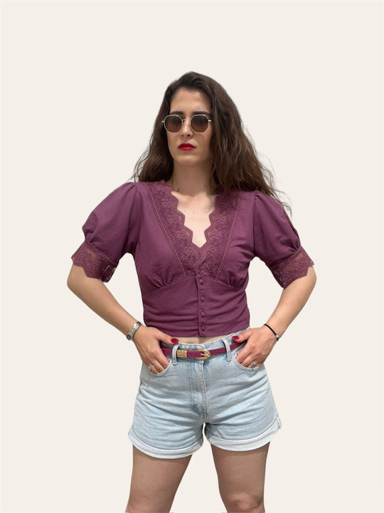 Cazibe Blouse Purple