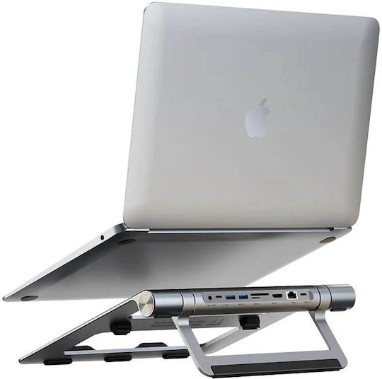Techly ICA-NTB DOCK91 Βάση Στήριξης για Laptop Ασημί