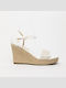 Women's Ankle Strap Platforms White