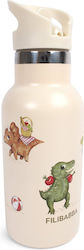 Filibabba Sticlă Pentru Copii Dinozaur 350ml Gri Filibabba Sticlă Pentru Copii Dinozaur 350ml Gri