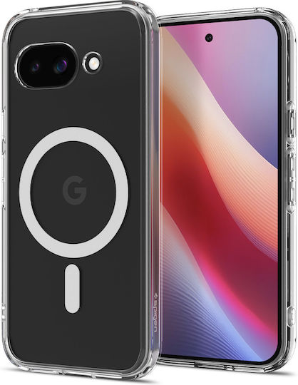 Spigen Ultra Hybrid Metal Ring (MagFit) Back Cover Silicon / Plastic 2mm Clear White (Google Pixel 9a)