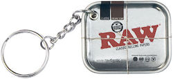 Raw Keychain Miniature Tray Metal Keychain Silver 4.5x3.5cm