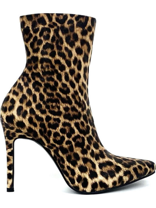 Leopard Stiefeletten Damen Mehrfarbig