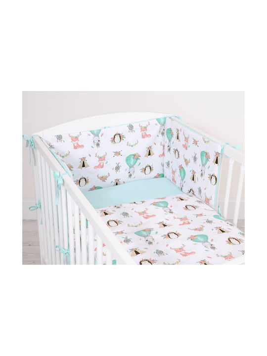 Bobono Детски Плик за Завивка Beige, Light Mint 90x120бр