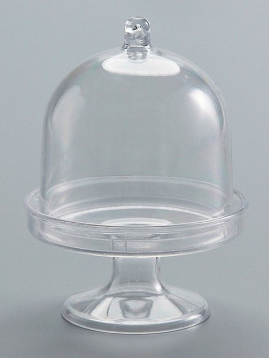 Nuova Vita Kuchenständer Kunststoff mit Deckel & Fuß Transparent