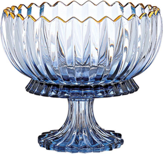 Blaue Glas-Bonboniere 22x19,5cm