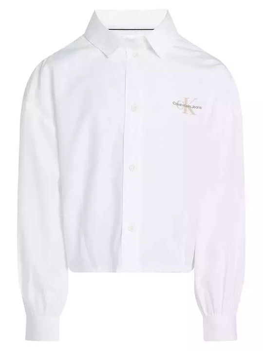 Kids Shirt Long Sleeve White