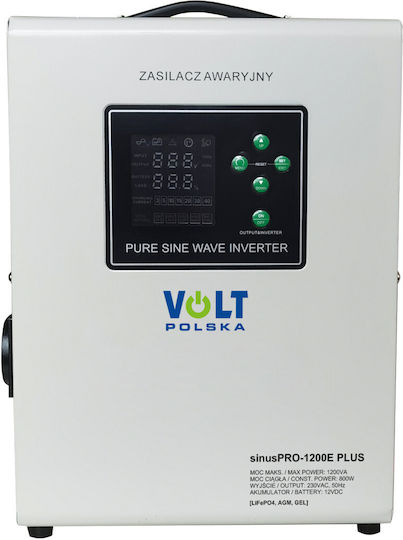 Volt Polska Sinus Pro E Plus UPS 1200VA 800W με 2 Schuko Πρίζες