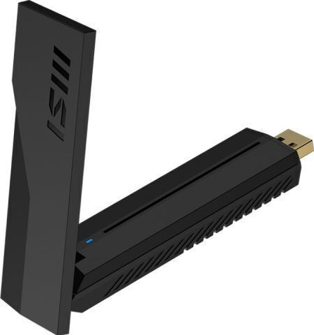 MSI BE6500 USB Адаптер За Мрежа С Безжична Свързаност Wi-Fi 6448Mbps