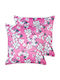 Set 2 Velvet Embroidered Cushions Fuchsia Koeleria 45 X 45 Cm Lumarko