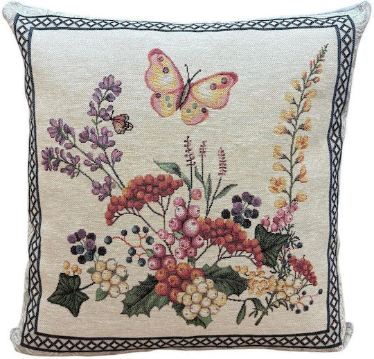 Linea Home Ζευγάρι Μαξιλαροθύκη Δαμασκός Papilion 45x45