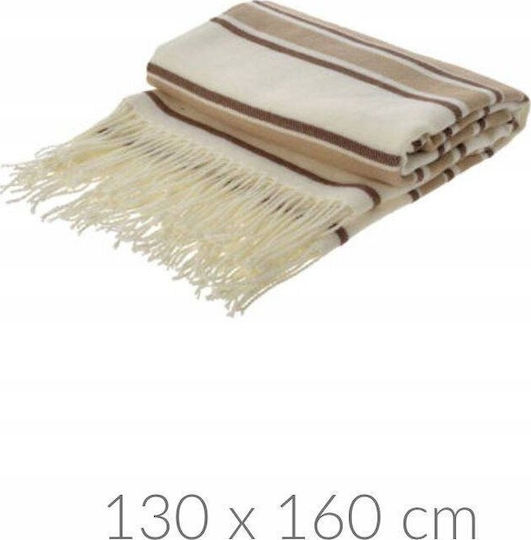 Home&Styling Collection Couchdecke mit Fransen 130x160cm Gestreift