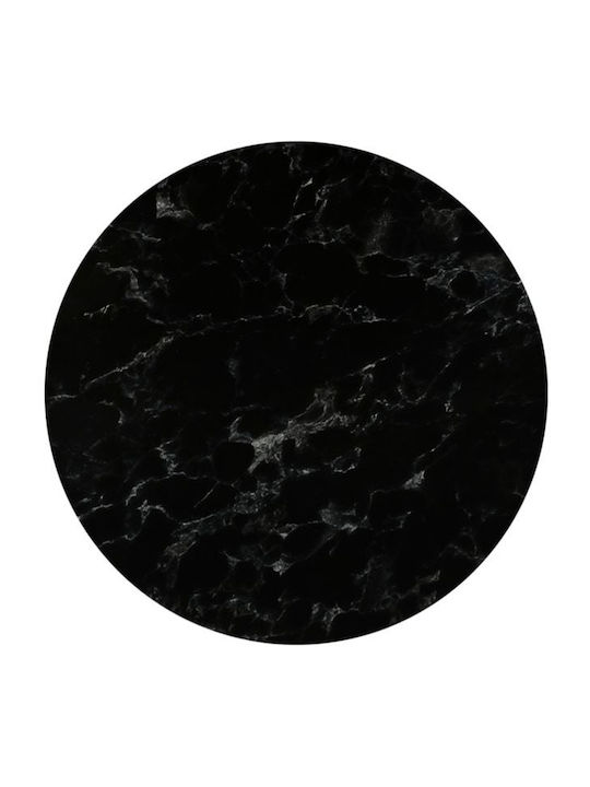 HPL High Pressure Laminated Table Surface Shade Black Marble Outdoor Φ120cm/12mm E117 451