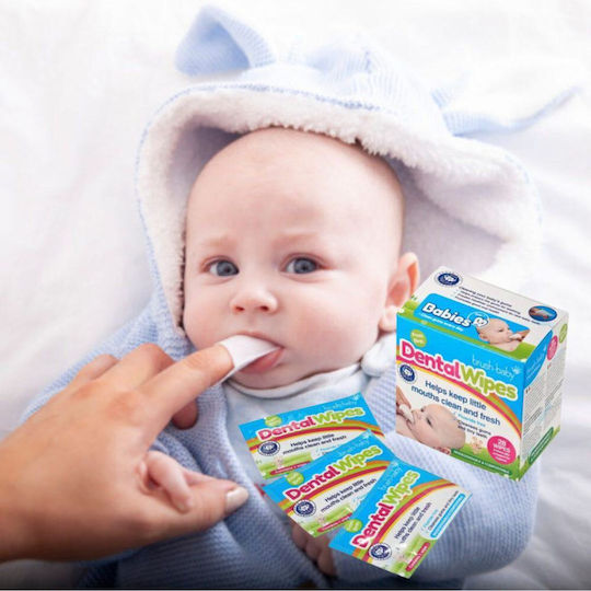Brush-baby Καταπραϋντικά Βρεφικά Μαντηλάκια Ούλα Χαμομήλι 0-16 Μηνών Brb109