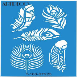 Στένσιλ Artdeco A4 21x29,7cm Bird Feather 225