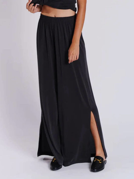 Collectiva Noir Women's Fabric Trousers Black