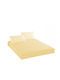 Pucioasa Sheet Set with 2 Pillowcases King Size with Elastic 180x200+25cm. Cream 3pcs