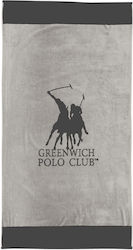 Greenwich Polo Club Πετσέτα Θαλάσσης Βαμβακερή Γκρι