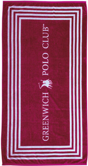 Greenwich Polo Club Beach Towel Cotton Red 170x90cm.
