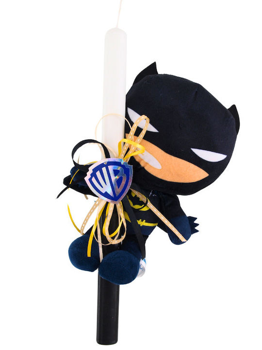 Easter Candle Batman Round with Box 35cm