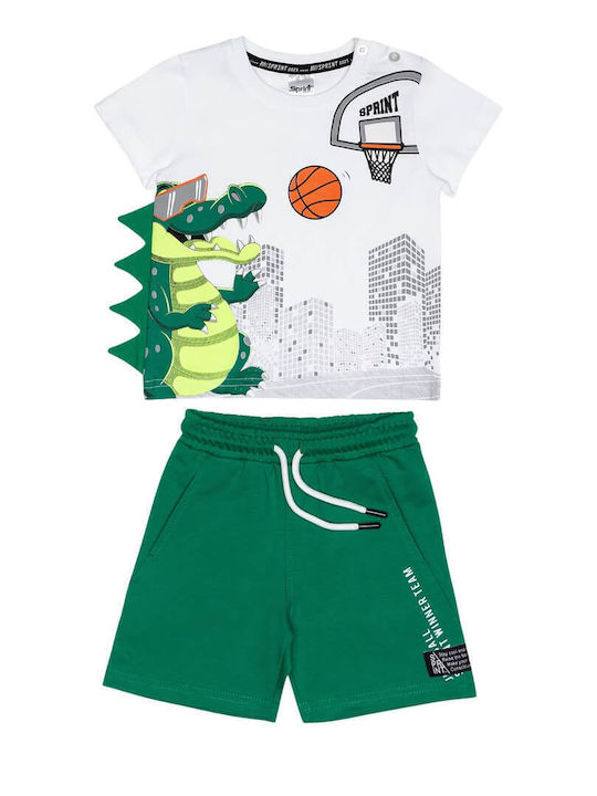 Kids' Set with Shorts Summer 2pcs White