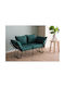 Viper Two-Seater Sofa Bed Petrol 150x60x78 cm