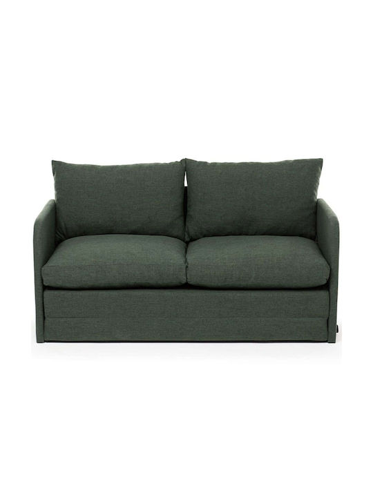 Saga Two-Seater Couch Bed Green 148x70x66 cm