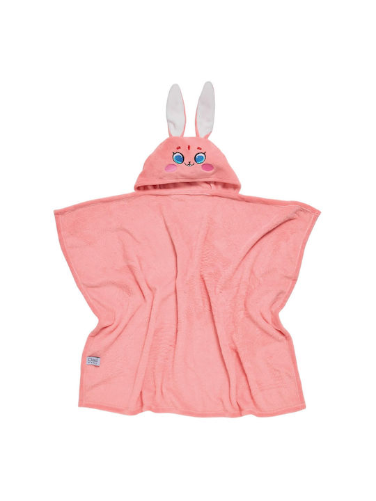 Das Home Baby Poncho Bathrobe Hooded 4944 Pink 70x90cm