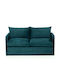 Saga Two-Seater Couch Bed Petrol 148x70x66 cm