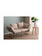 Viper Διθέσιος Καναπές Κρεβάτι Cream 150x60x78εκ.